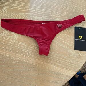 Body Glove Cranberry Thong Bottoms, Small, NWT